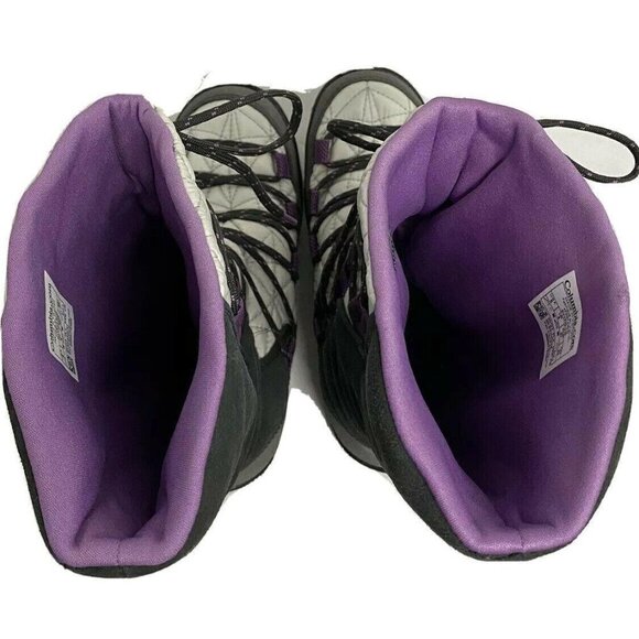 Columbia Loveland Omni-Heat Waterproof Winter Boots Youth 5 Winter Cool Grey New - Picture 5 of 12